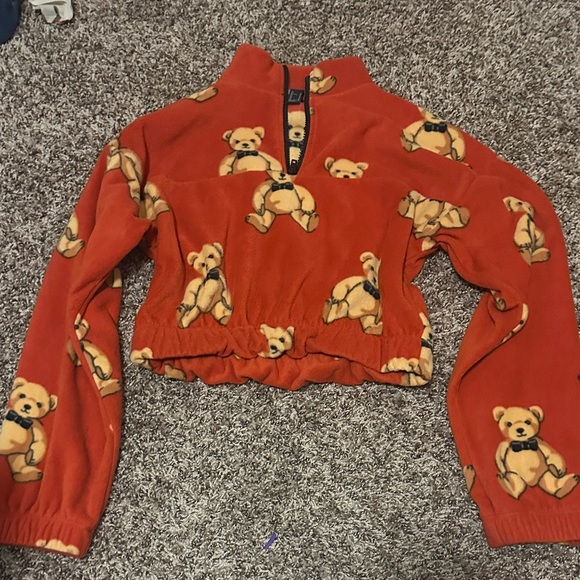 Forever 21 Red Teddy Jacket - Picture 1 of 4